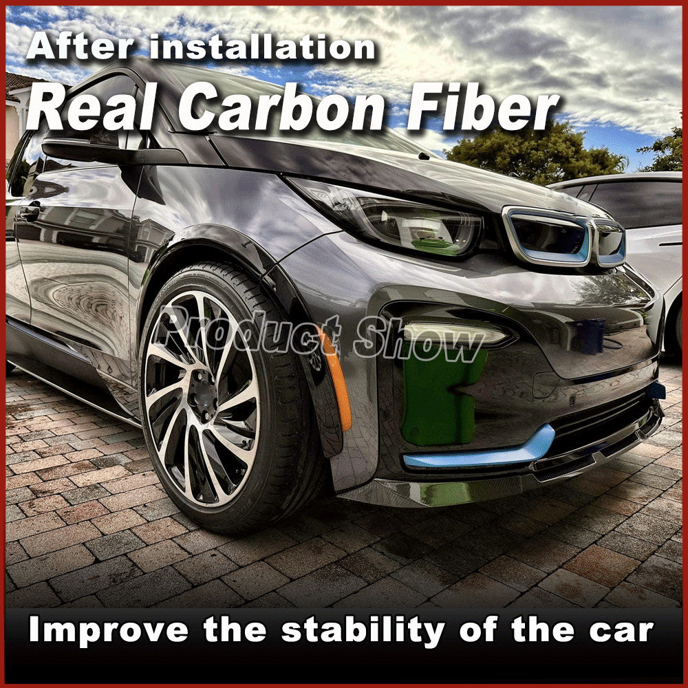 Fit for BMW i3 I3 Hatchback 2018-2020 REAL Carbon Front Bumper Spoiler Chin Lip