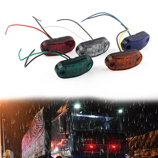 2 SMD LED Side Marker Light Trailer Light For Truck Trailer RV SUV etc