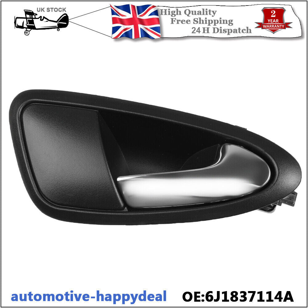 Door Handle Inside Right Front IN Silver for Seat Ibiza IV 6J Since 2008-2017