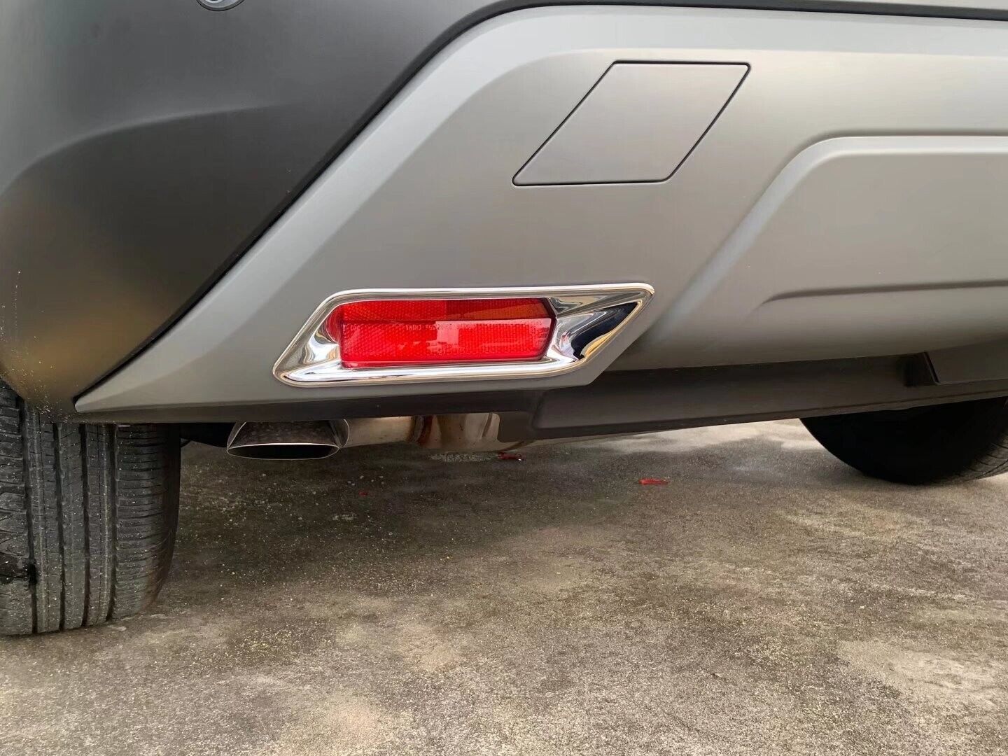 Silver Viny rear fog light cover trim for Nissan Rogue 22 car accessories