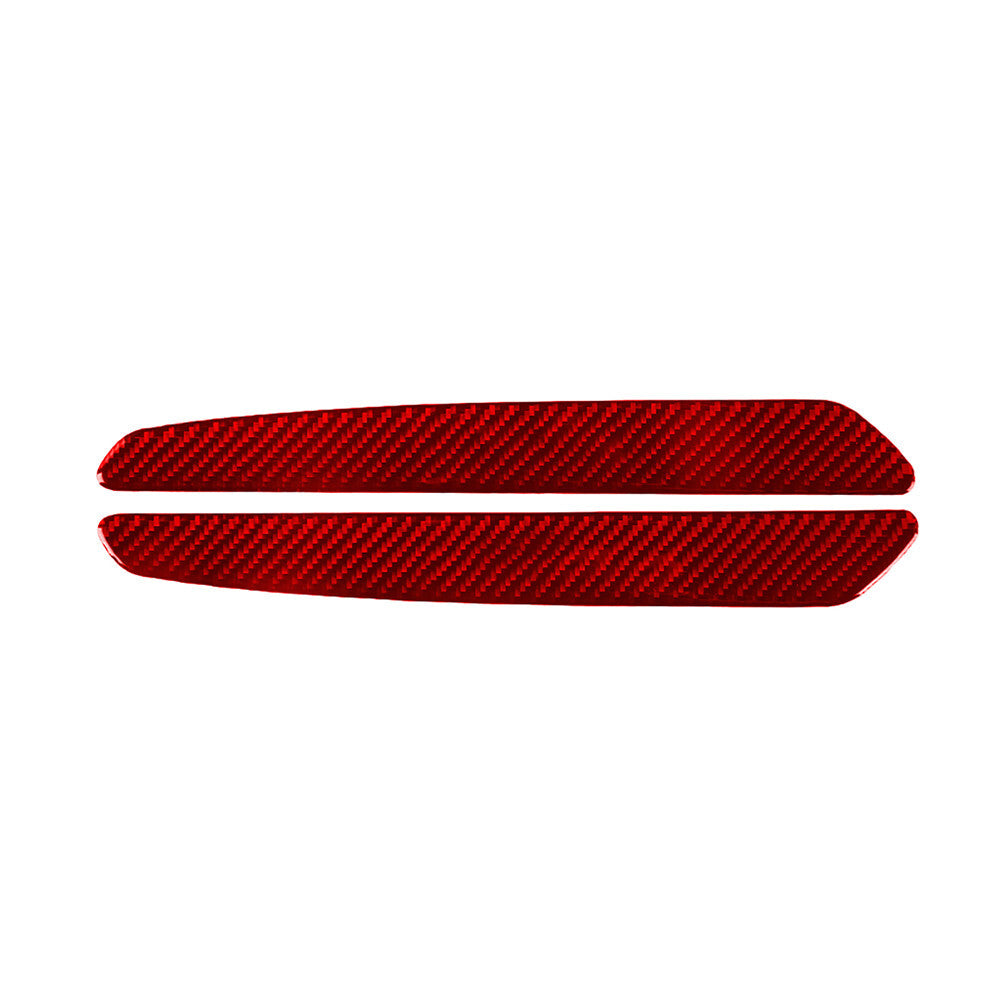 Red Carbon Fiber Door Sill Guard Cover Trim for Alfa Romeo Giulia 2017-2019