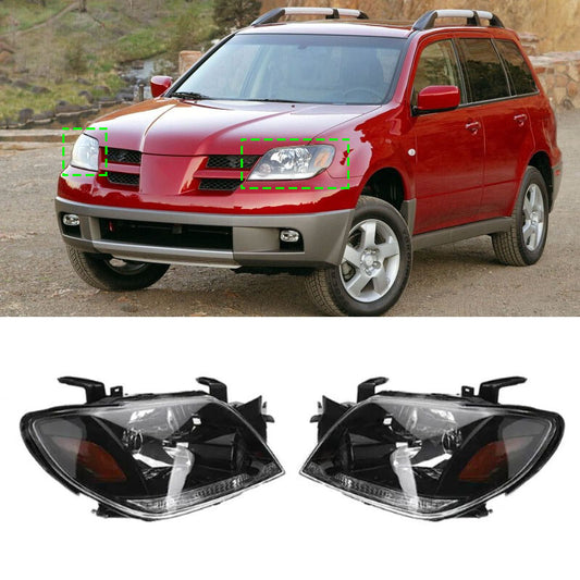 for Mitsubishi Outlander 2003 2004 2005-2006 1 Pair Front Headlight Head Lamp