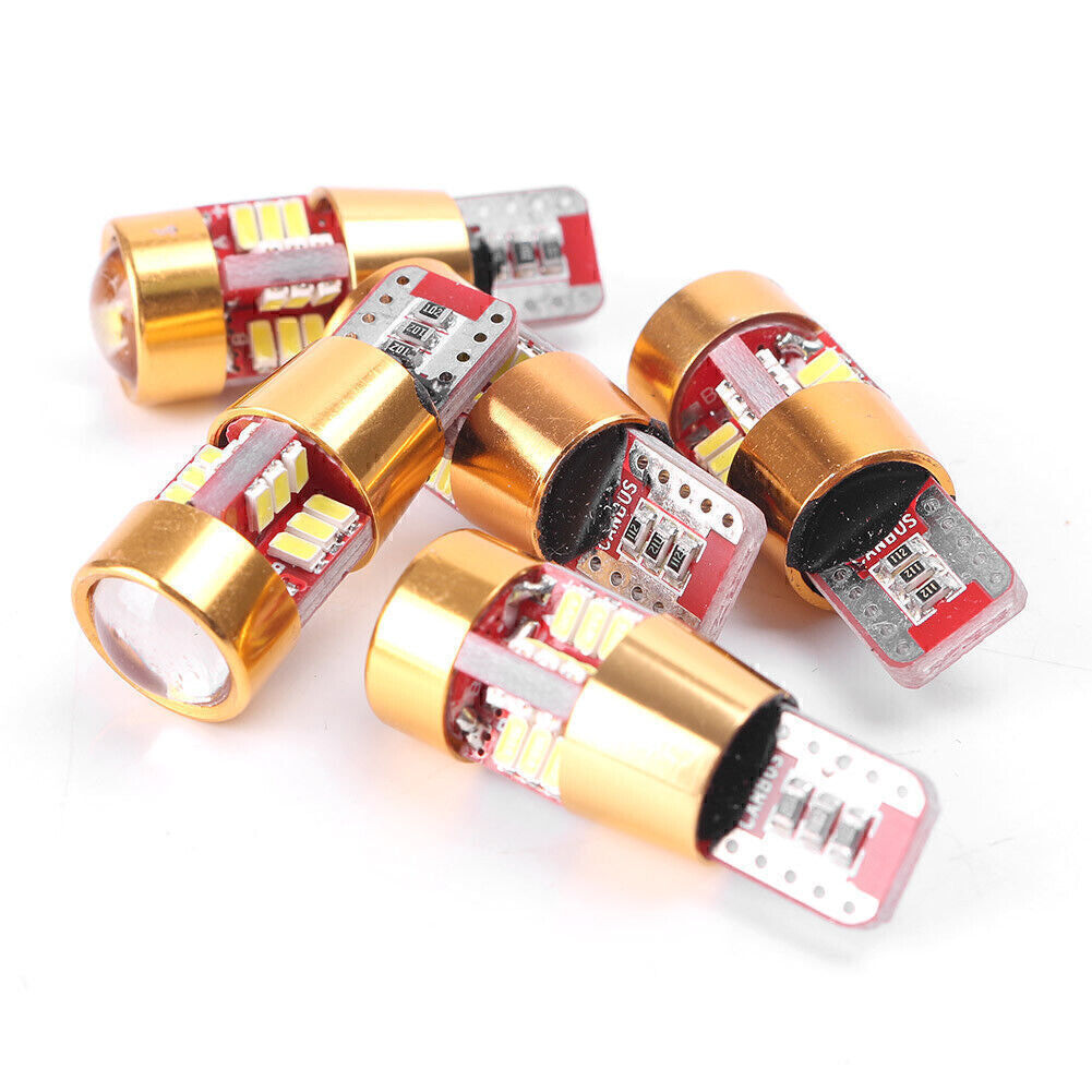 10X LED CANBUS ERROR T10 3014 27SMD Side Wedge Bulbs Lights 6000K White Car