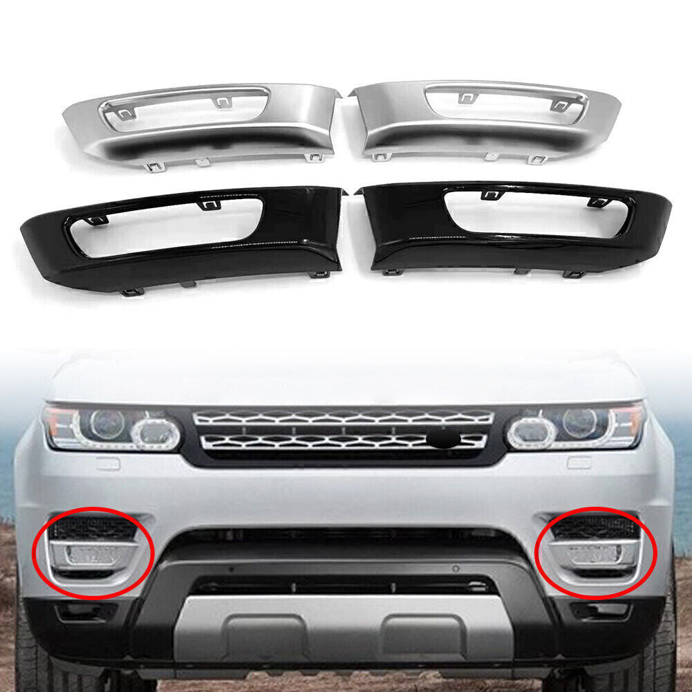 2x Car Front Bumper Fog Light Cover Fit for Range Rover Sport 2014-2017