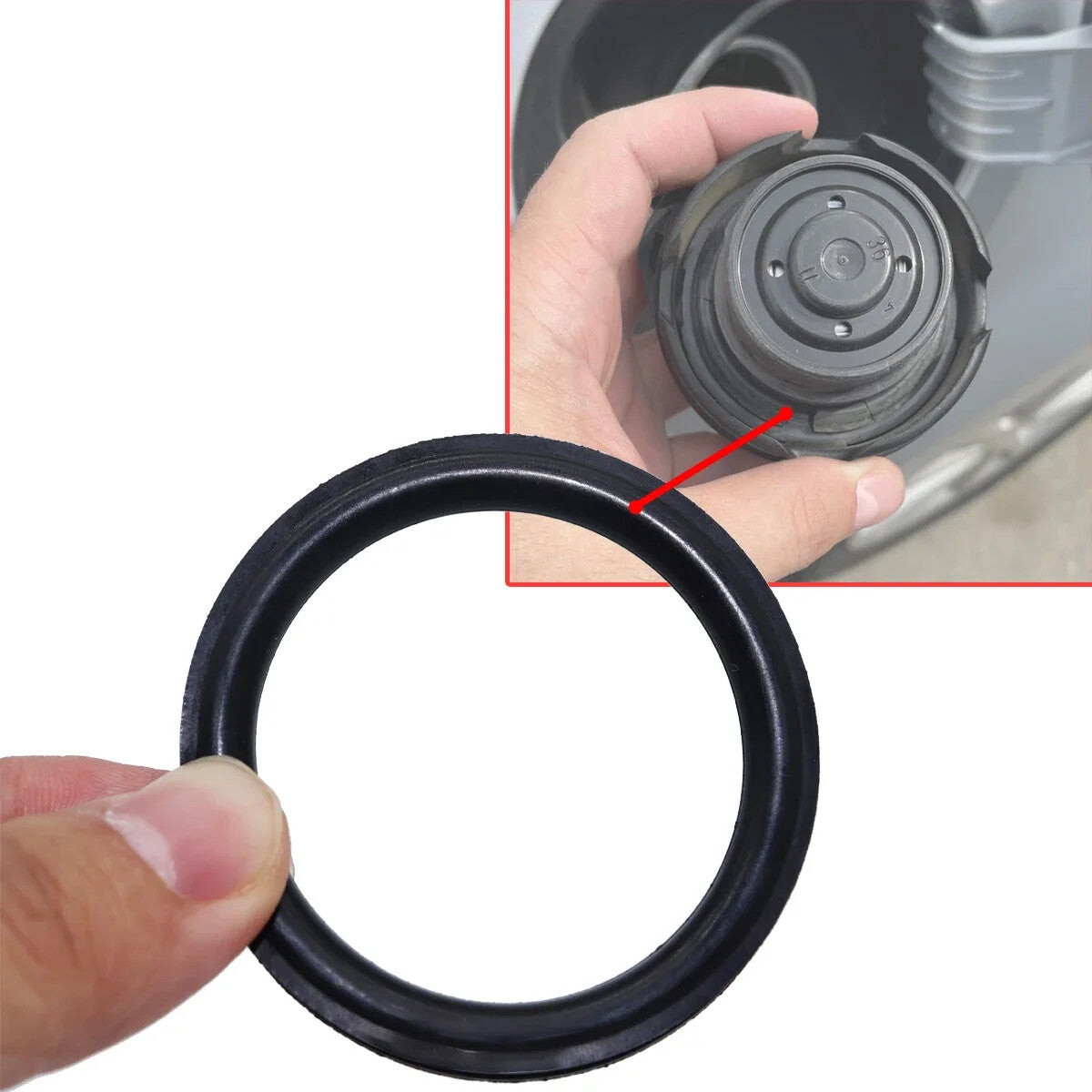 For Aud A3 A2 A4 TT Fuel Cap Seal  Retaining Band Tether Cord Strap SET Rubber