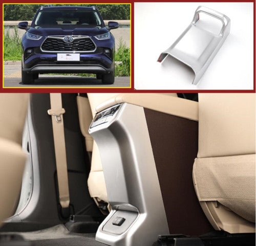 for Toyota Highlander 2020-2023 Silver ABS Rear for Seat Air Outlet Vent Cover Trim