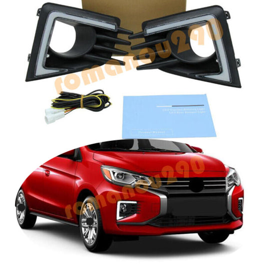 W/ Cable for Mitsubishi Mirage G4 2021-22 LED Driving Lights Turn Signal lamp