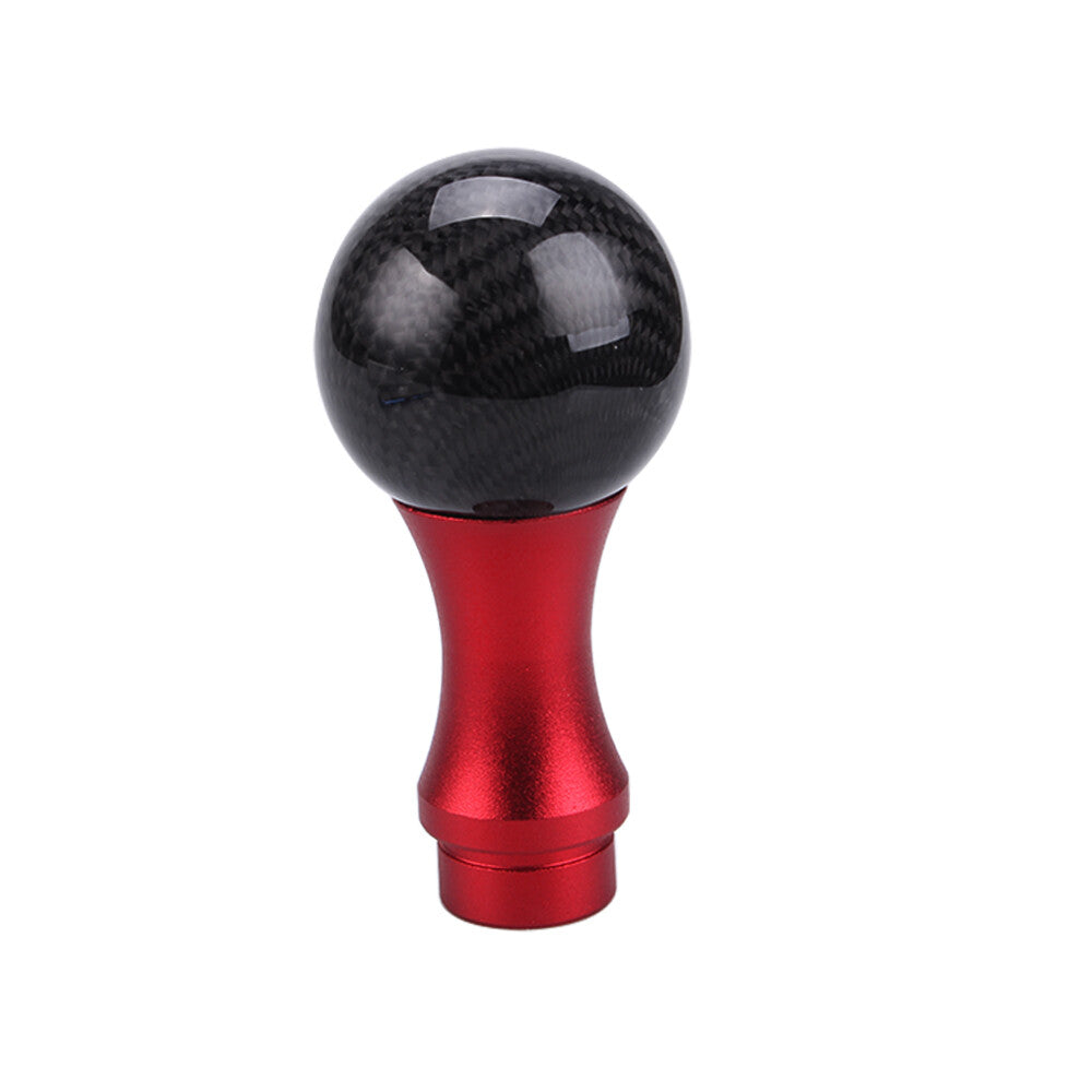 Carbon Fiber Car Gear Shift Knob Stick Lever Head For Manual Auto Kit 80mm/100mm