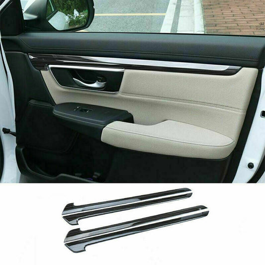 4P for Honda CR-V CRV 2017-2022 Black Stainless Car Inner Door Panel Strip Trim