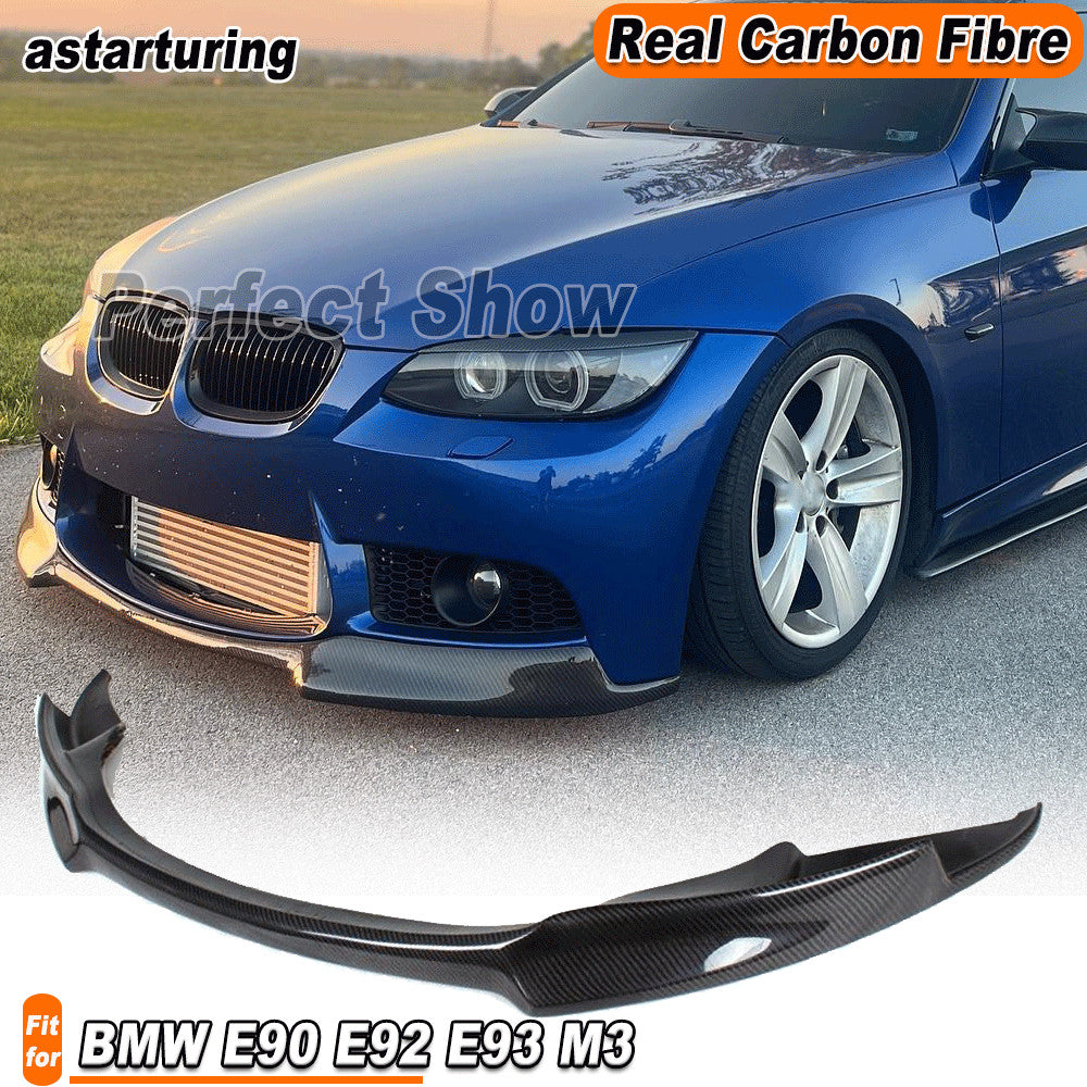 for BMW 3Series E92 E93 M3 2008-13 REAL Carbon Front Bumper Lip Spoiler Splitter