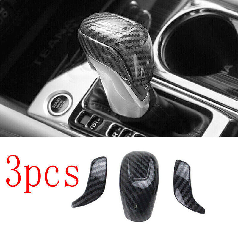 for Nissan Altima 2019-2022 Carbon Fiber Central Console Gear Shift Knob Trim 3X