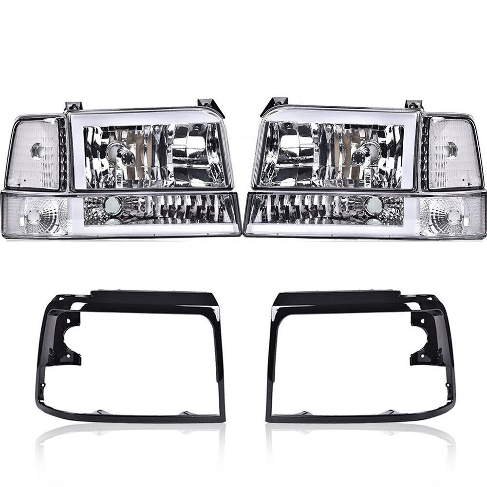 92-96 F150 F250 LED DRL Yellow Water + Red-Yellow Water