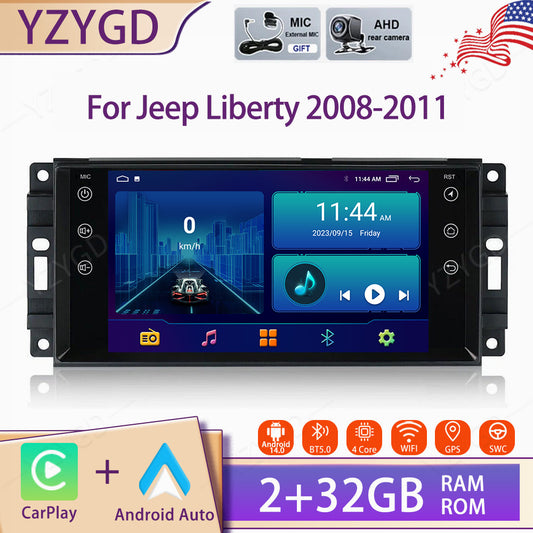 for Jeep Liberty 2008-2011 Stereo Android Auto Carplay Car Radio GPS Navi Screen