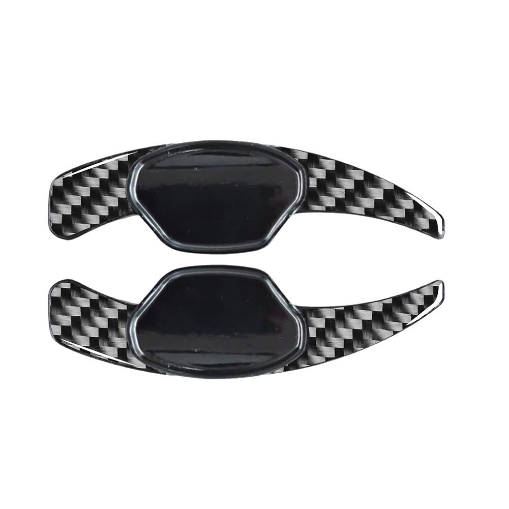 2xSteering Wheel Shift Paddle Extension for Cadillac XTS 13-19 CarbonFiber Black