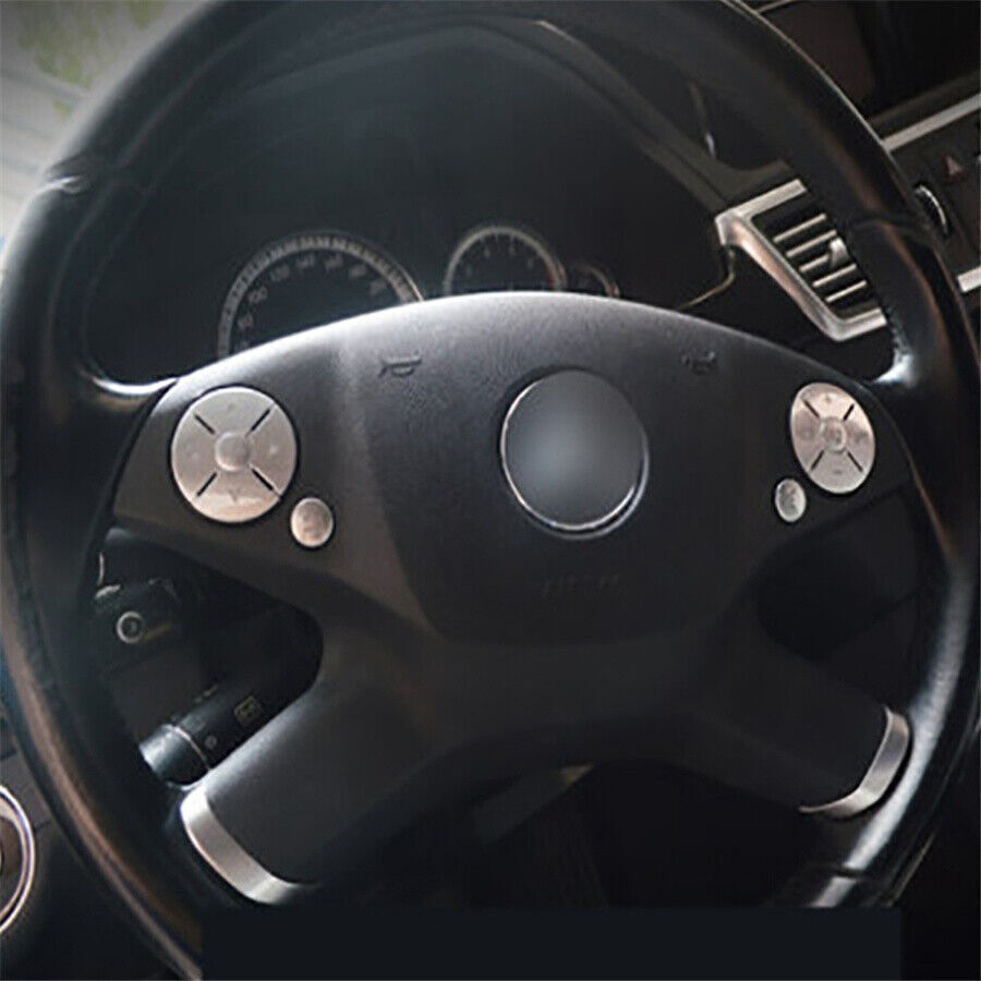 Steering Wheel Button Cover Sticker Trim for Benz C E GLK S-Class W204 W212 X204