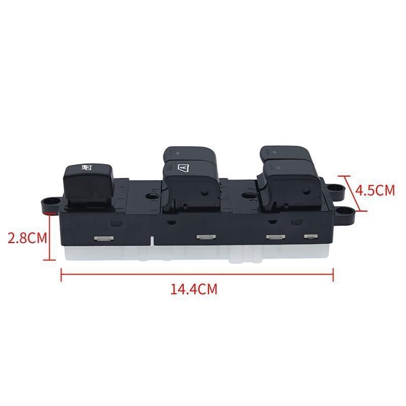 For Navara D40 04-16 25401-EB30B Front Right Master Electric Window Switch Black