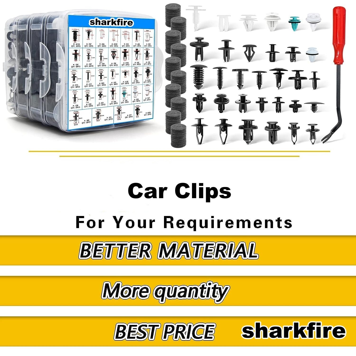 900-piece set of automotive mounting clamps for car body kits suitable for Ford , GM, for Toyota , for Honda , and the .