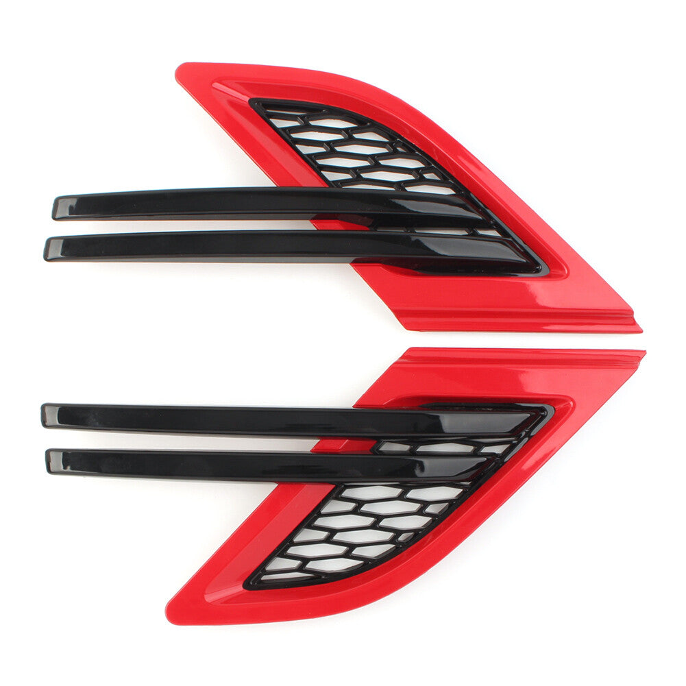 2x Side Fender Mesh Grille Grill for Land Rover for Range Rover Sport 2014-2017 Red