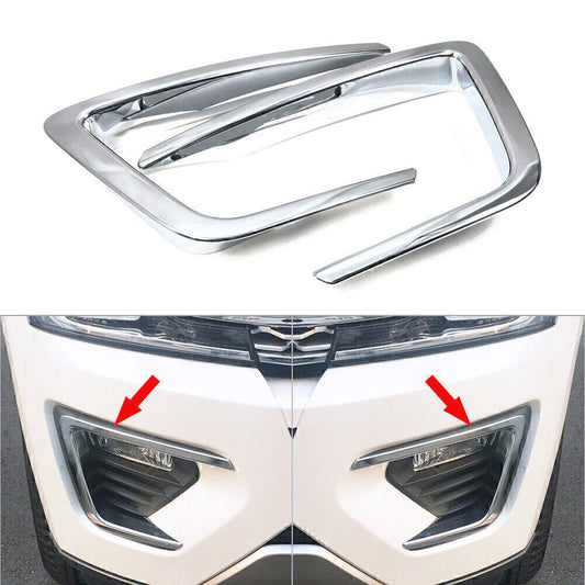 Chrome Car Front Fog Light Cover Lamp Trim Fit for Ford Expedition 2018-2020