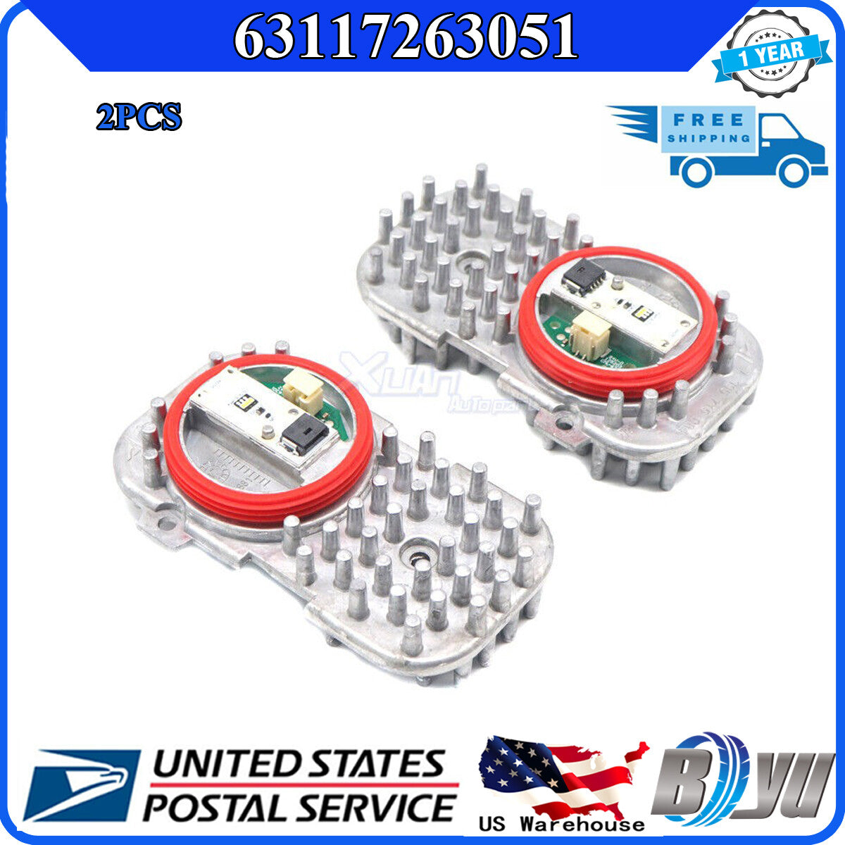 LED Daytime Running Light Module 63117263051 for BMW 3 Series, 4 Series, 6 Series, X3, X5, X6 (2pcs)