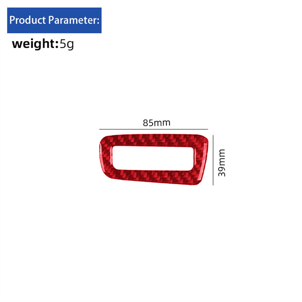 Red Carbon Fiber Dim Light Control Switch Button Trim for Chevrolet Camaro 2016+