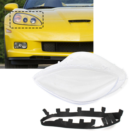 Car Headlight Lens Cover Replacement light lamp Cover for Chevrolet for Corvette C6