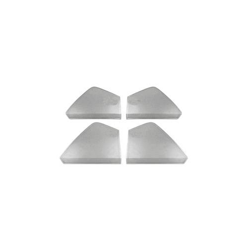 for Porsche for Cayenne 2018-2022 Silver Steel Inner Door Horn Frame Cover Trim 4PCS