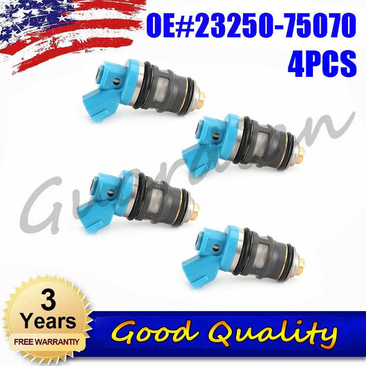 4X 23250-75070 Fuel Injector for Toyota Hilux RZN14 Hiace RZH1 Dyna RZY2 1RZE