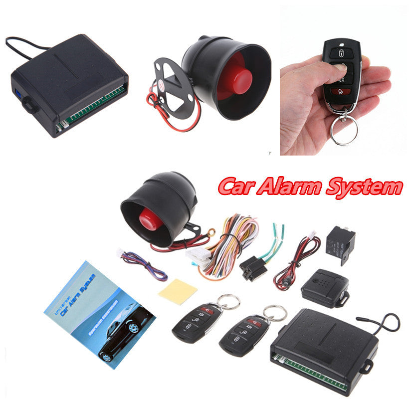 1 Way Anti-Thelf Car Alarm System 2Pc Remote Control Central Door Lock Keyless