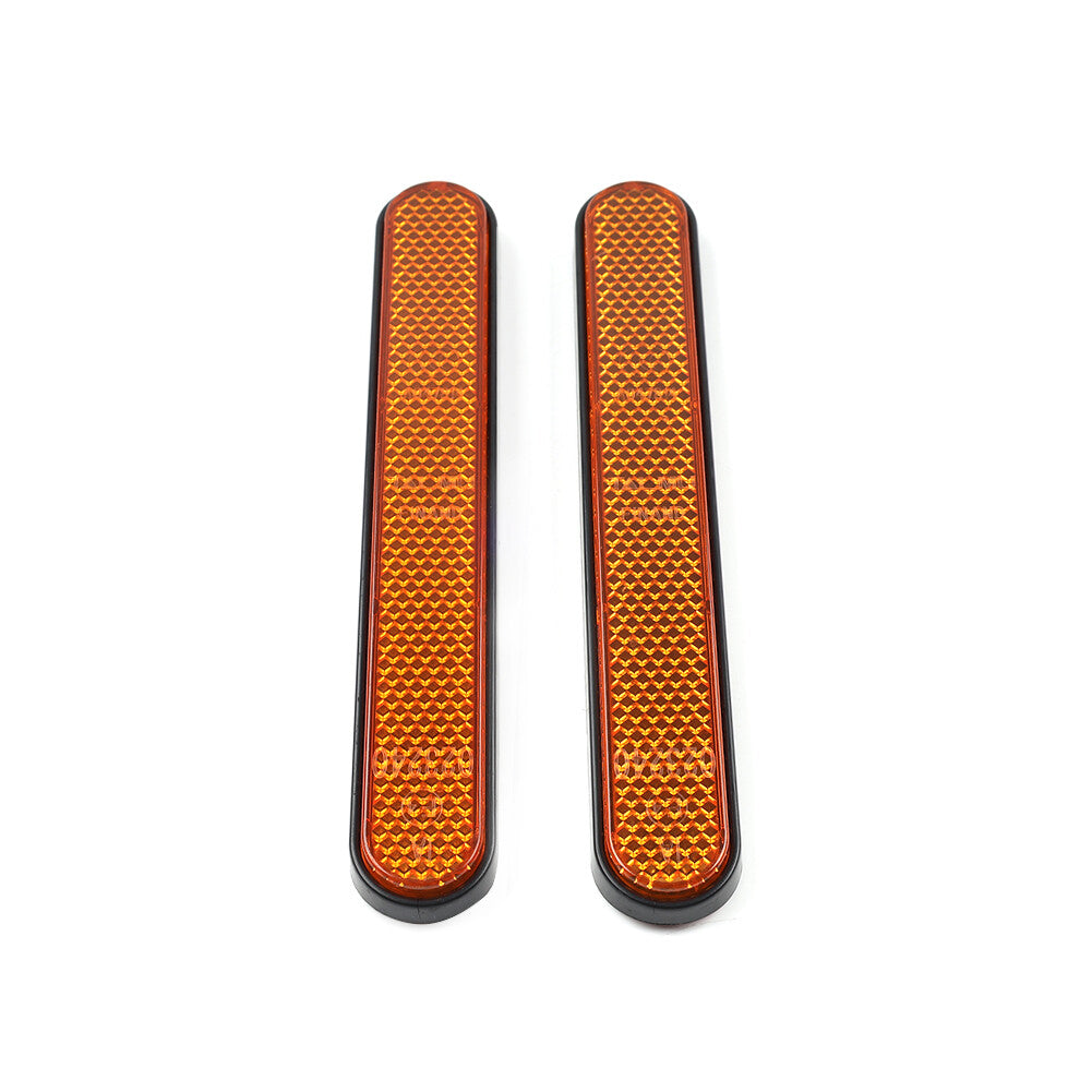 2Pc Universal Front Rear Fork Leg Reflective Reflector Sticker for Harley Yellow