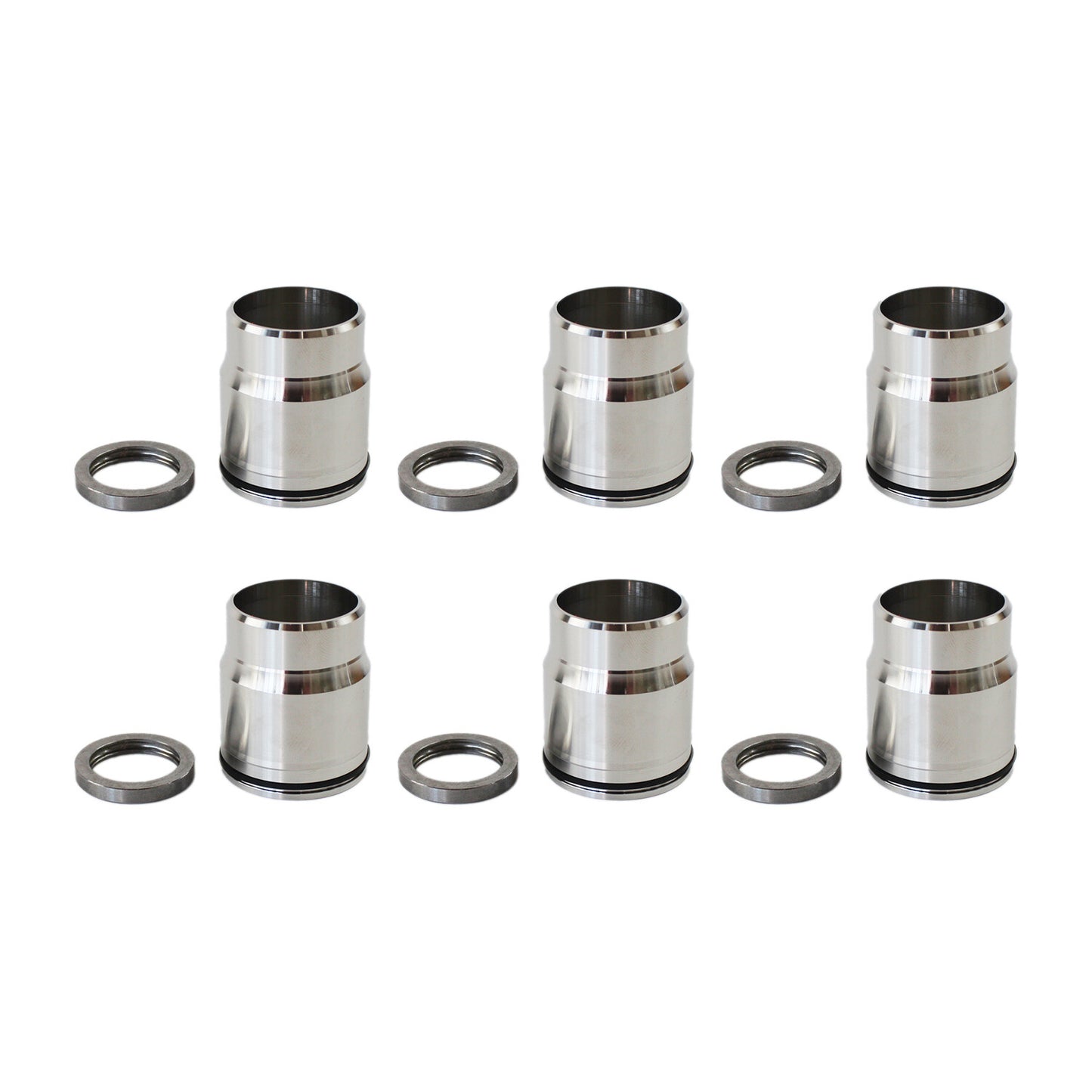 6pcs 3686961 Injector Sleeve Kit Cup Tube W/ Seal For ISX single Cam