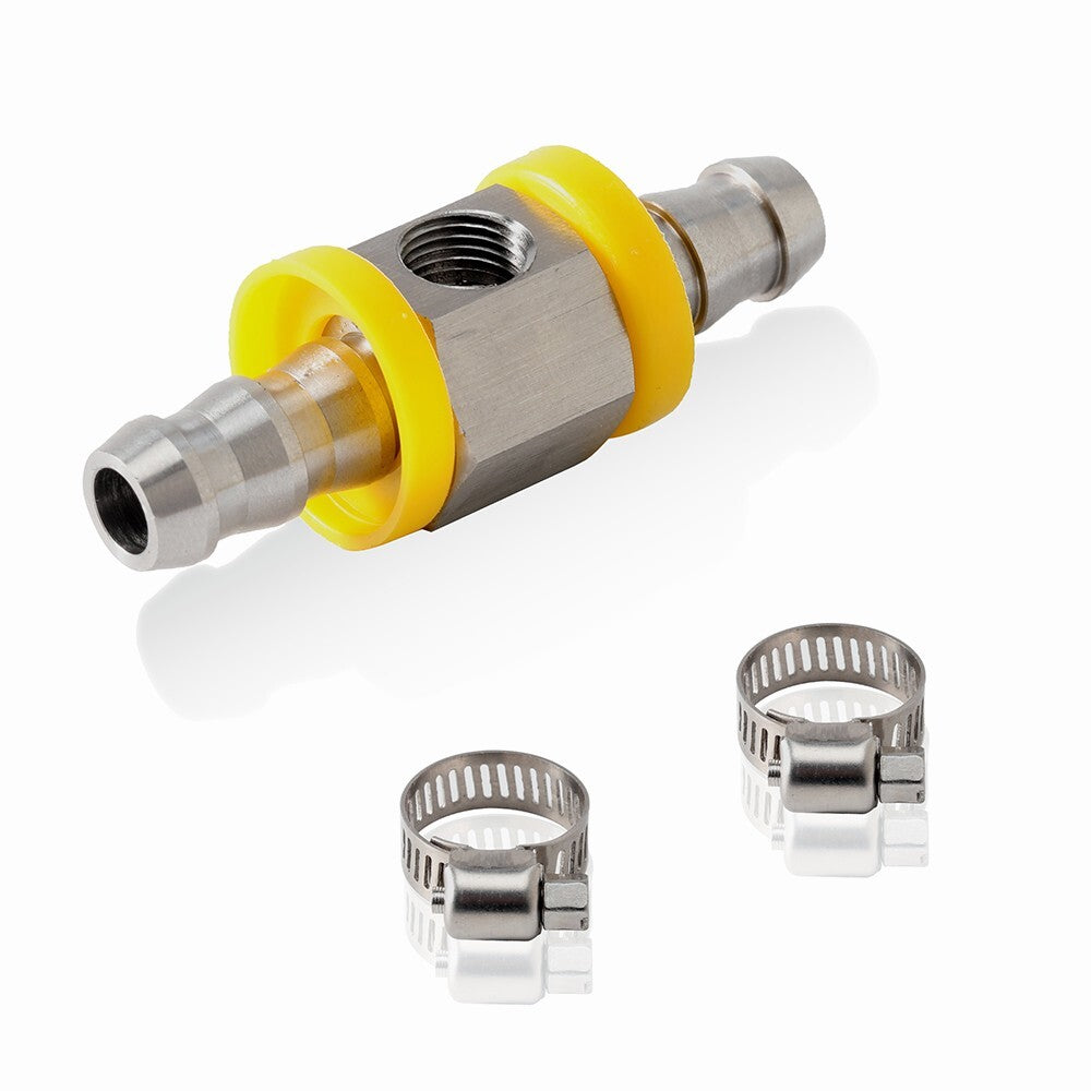 3/8 Gauge Sensor T-Fitting Adapter + 1/8 NPT Fuel Pressure Gauge 0-140 PSI