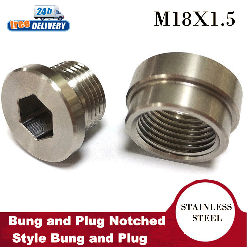 304 Stainless Steel M18X1.5 Exhaust Pipe Welding Fitting Bungs Hex Plugs, Screws, and Nuts