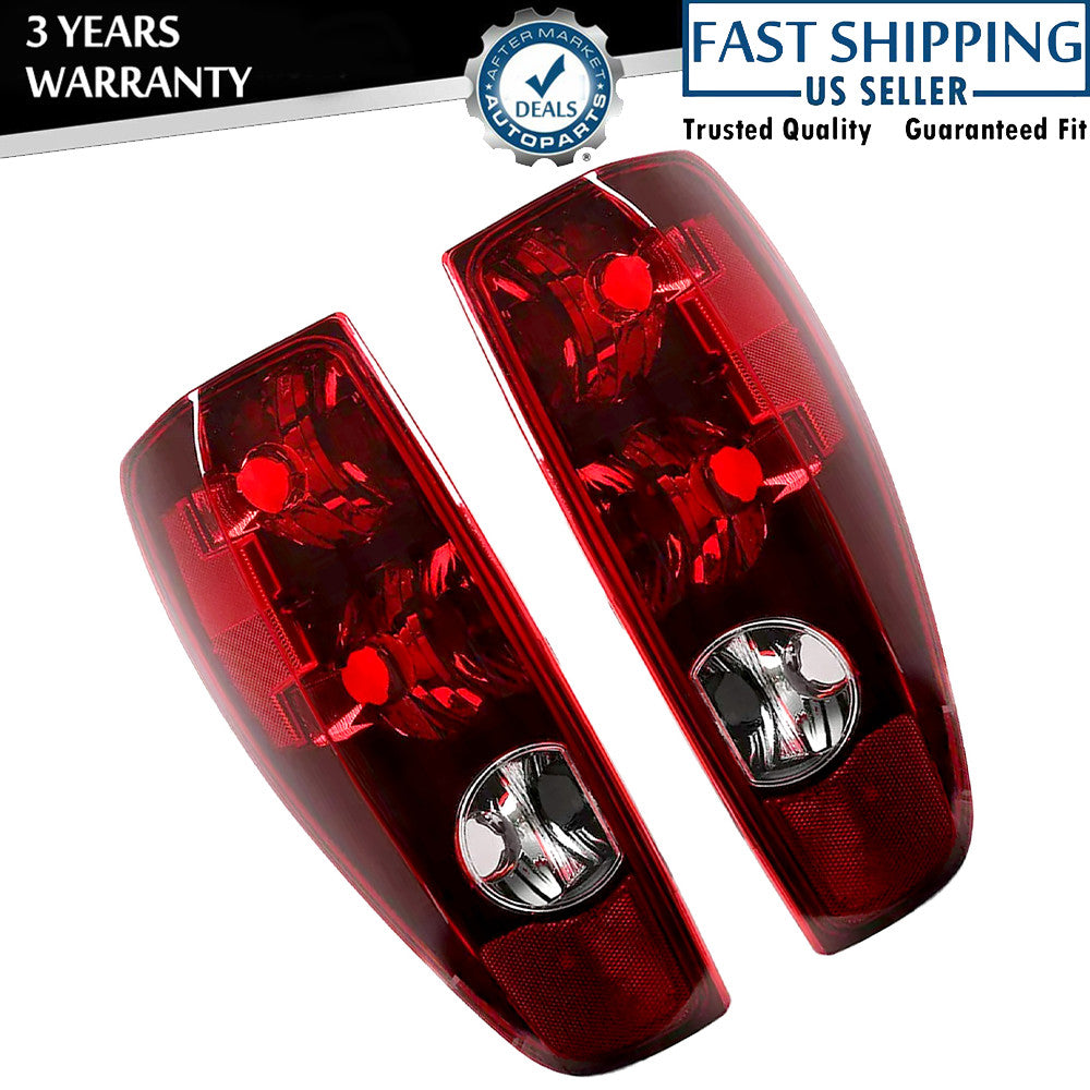 2004-2012 Red Clear Rear Brake Tail Lights Lamps for Chevy Colorado/ for GMC for Canyon