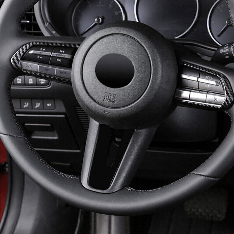 for Mazda CX-50 CX50 2023-25 ABS Carbon Fiber Steering Wheel Decor Cover Trim 4X