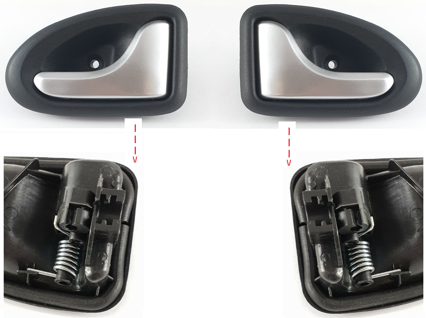 Applicable to for Renault DOOR HANDLE INSIDE HANDLE LEFT RIGHT SILVER