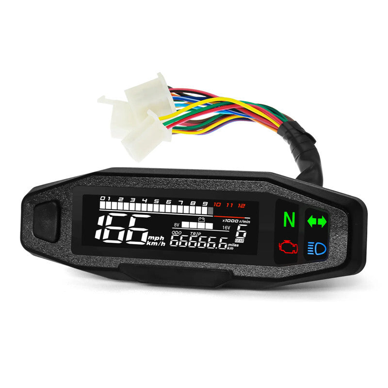 Motorcycle LCD Speedometer Digital Odemeter for Mini Universal RPM Electric Meter