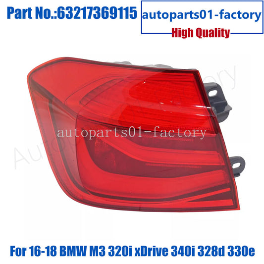 1Driver Side Outer Tail Light Fit For 16-18 for BMW M3 320i xDrive 340i 328d 330e