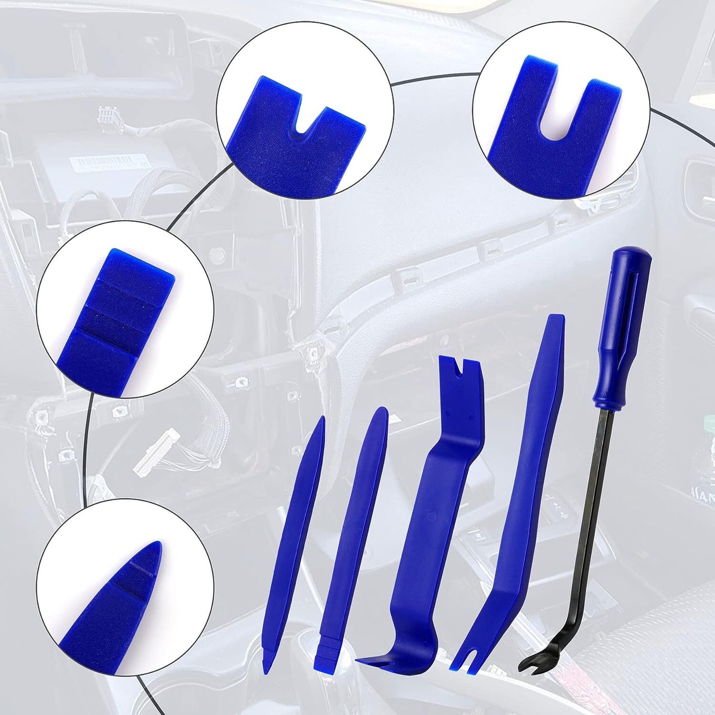 Automatic Trimming and Removal Tool Kit 5-Piece Plastic Pry Tool Set - Automatic Trimming and Removal Tool Pry Tool