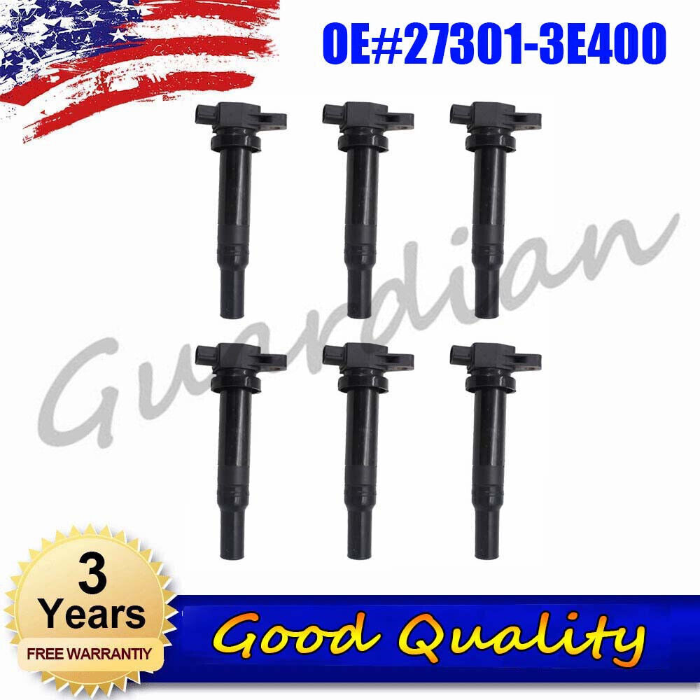 6x Ignition Coil 27301-3E400 for KIA RONDO OPTIMA MAGENTIS 2.7L 2007-2011 08 09
