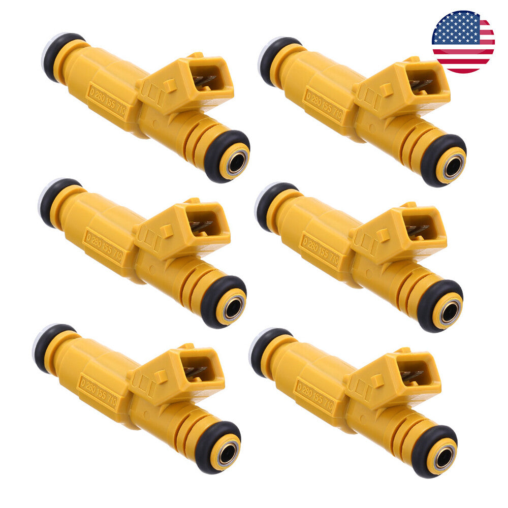 6-pack fuel injectors for Jeep 87-98 4.0L 0280155710 0280155700 EV1 4-hole