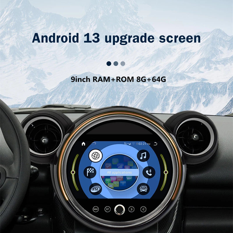 Car Android13 8+64G GPS Stereo Screen for Mini Cooper R55 R56 Autoradio Carplay