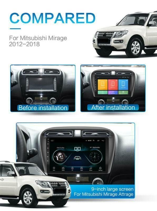 9 Android 10.1 Car Stereo Radio GPS Navi Player Fit for Mitsubishi Mirage 12-18