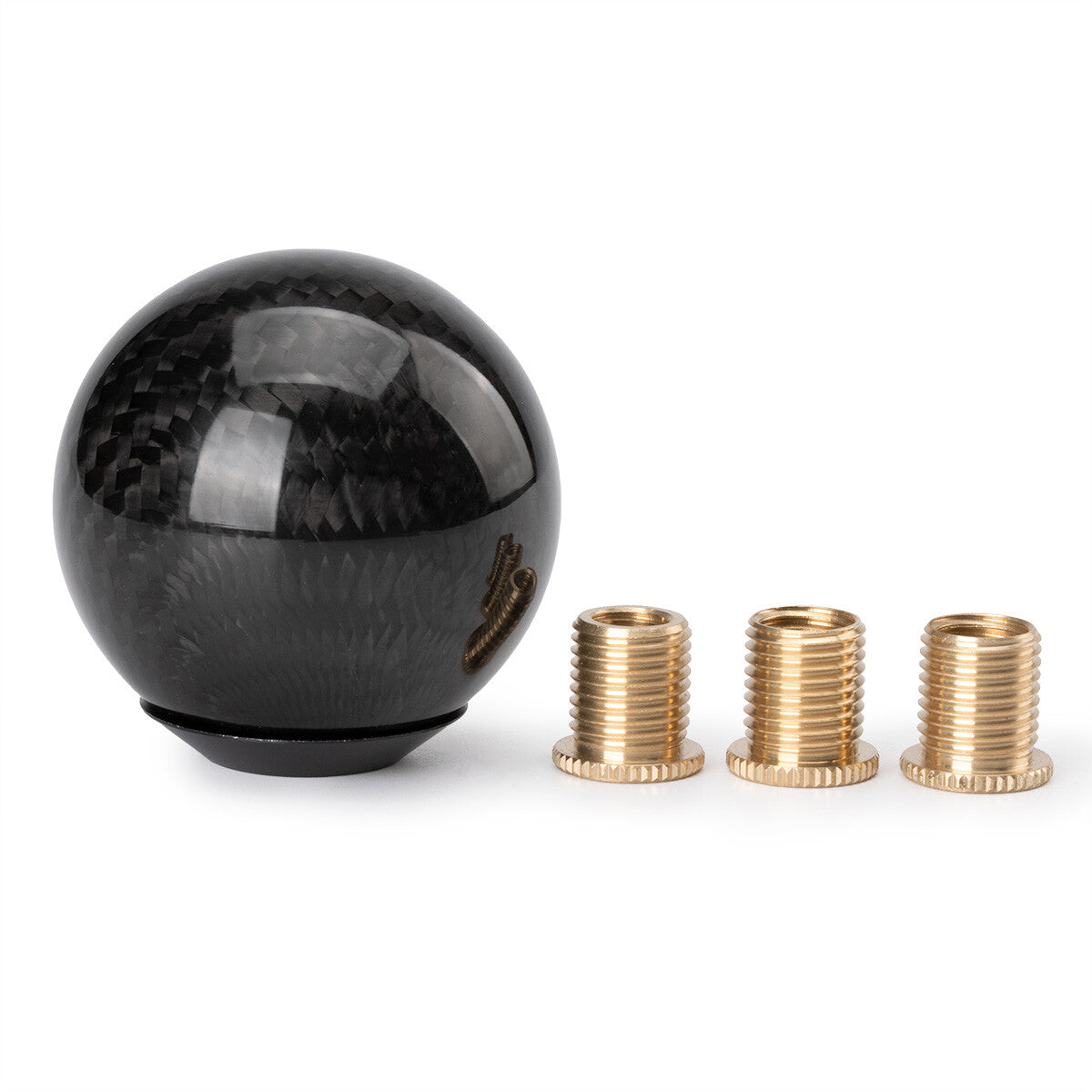 Universal Real Carbon Fiber Round Ball Shape Car Gear Shift Knob Shifter Lever
