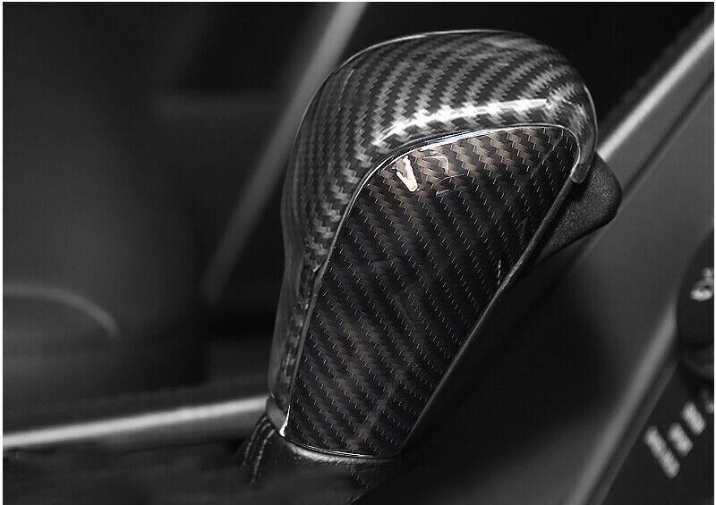for Jeep Grand Cherokee 16-20 Carbon Fiber Gear Shift Knob Shifter Lever Trim 3X