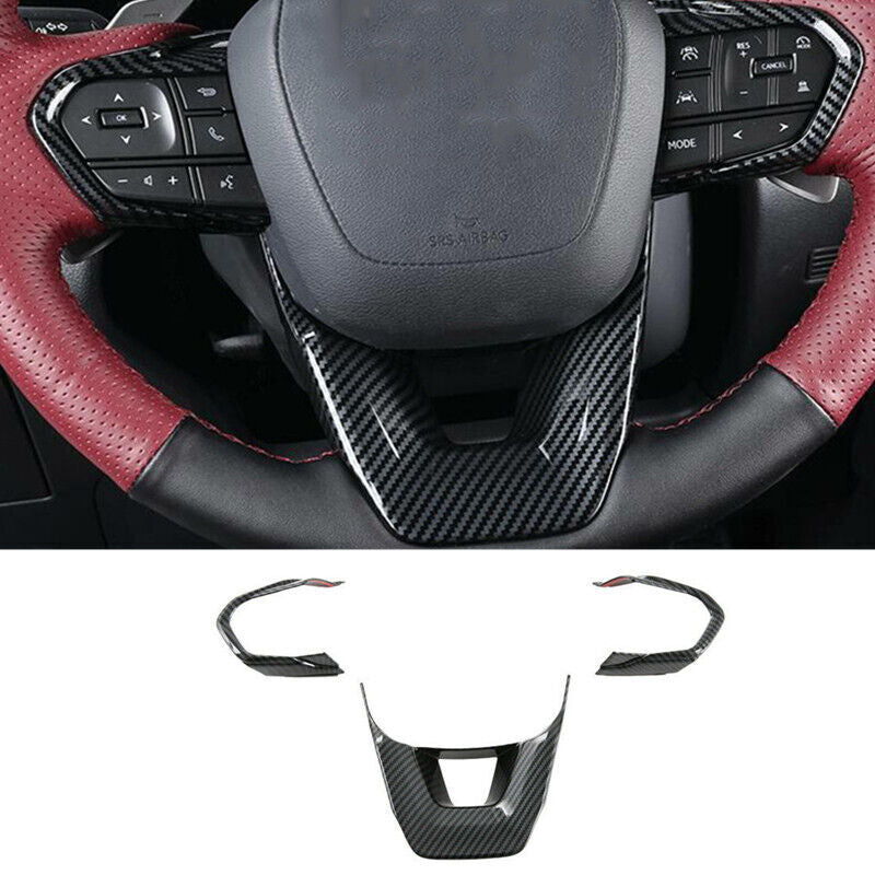 Carbon Fiber Steering Wheel Button Cover Trim for Lexus NX250 350 450h 2022-2024