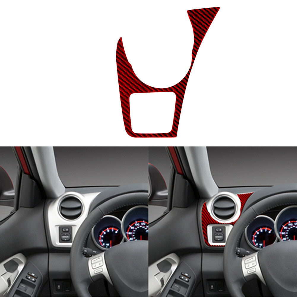 Red Carbon Fiber Driver Side Air Vent Cover Trim for Toyota Matrix 2009-2014