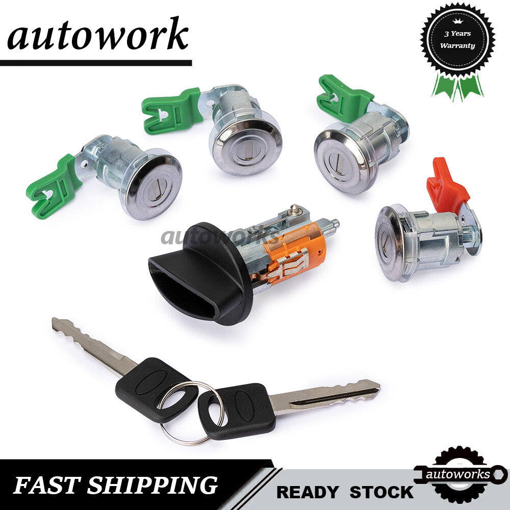 IGNITION KEY SWITCH DOOR LOCK CYLINDER SET for Ford Econoline Van E150 E250 E350