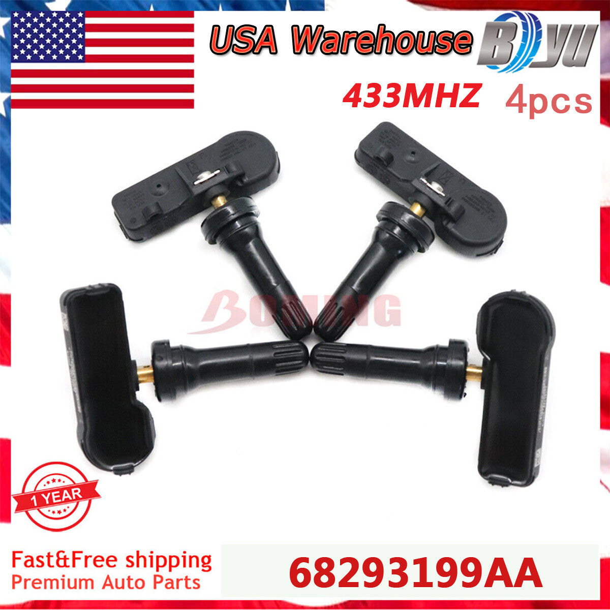 for Dodge for Ram 1500 DT 2019-2022 TPMS Tire Pressure Sensor 68293199AA 68293199AB