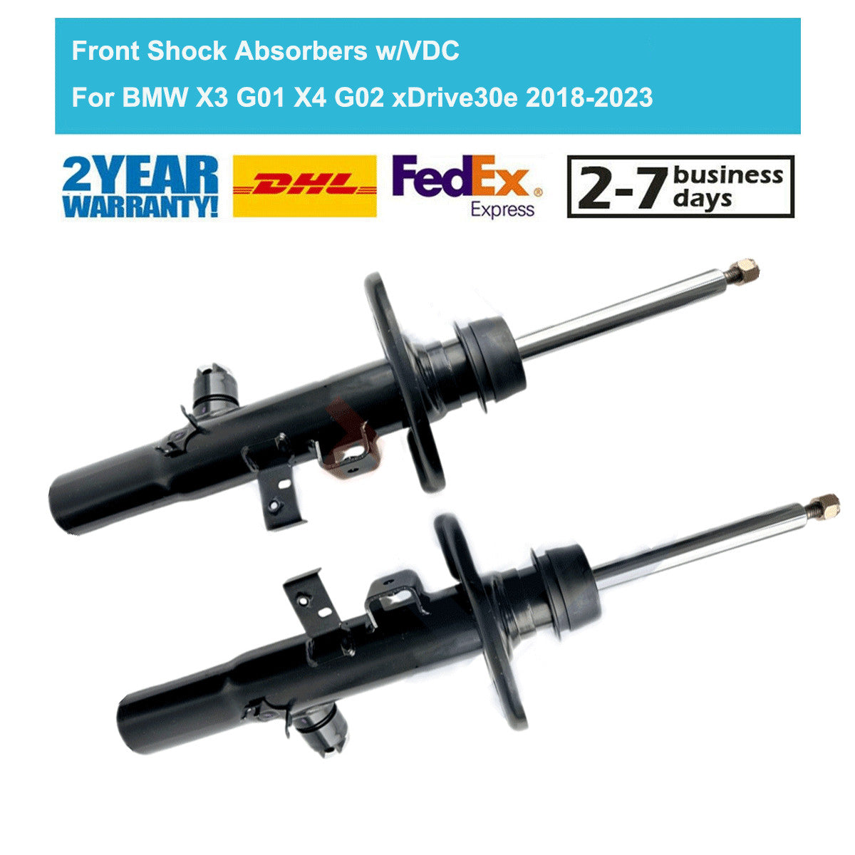 2PCS Front Shock Absorber Struts w/VDC for BMW X3 G01 X4 G02 F97 F98 2018-2023